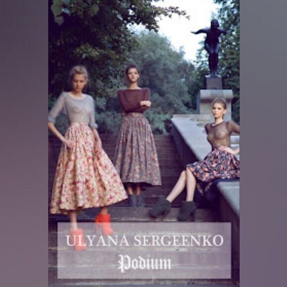 Stunning Vintage Floral Black Chiffon Feather Print Flowy Maxi Skirt Small - Picture 9 of 11